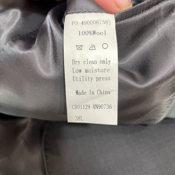 Calvin Klein Men's 38L Extreme‎ Slim Fit 100% Wool Blazer Gray 2 Button - Picture 7 of 7